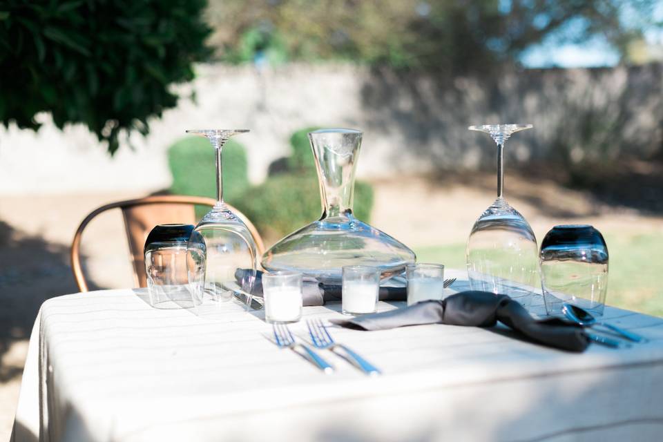 Backyard dinner for two