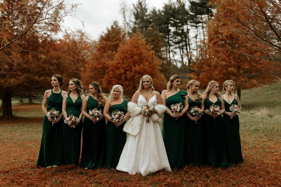 Gorgeous bridal party