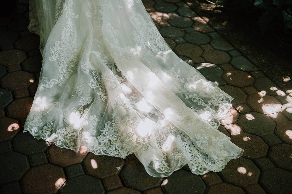 Wedding dress detail