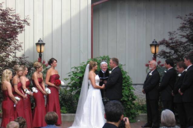 The ceremony just before moving to the reception.