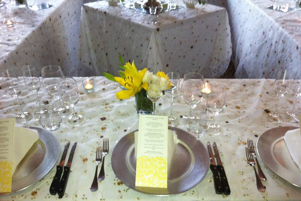 House linens and classy presentations