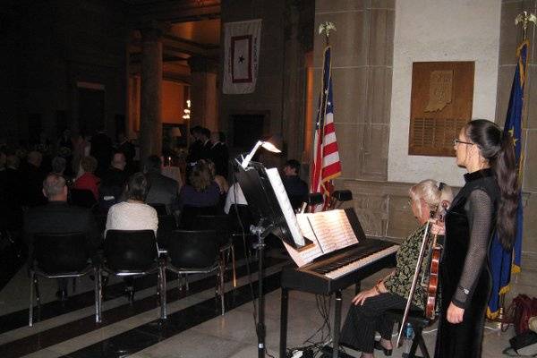 Irina Pavarova, Violinist, with Phyllis Lynch (Piano) DUO at Indiana State House, Indianapolis, IN