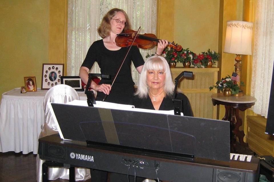 Phyllis playing Outdoor Wedding at Park in Anderson, IN