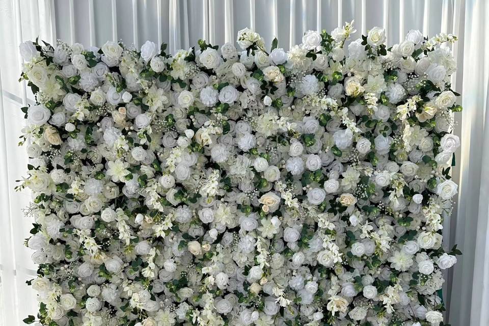 Mixed White Floral Backdrop