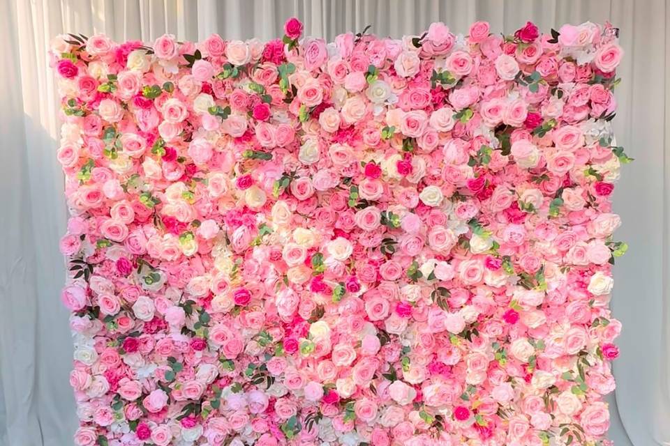 Mixed Pink Floral Backdrop