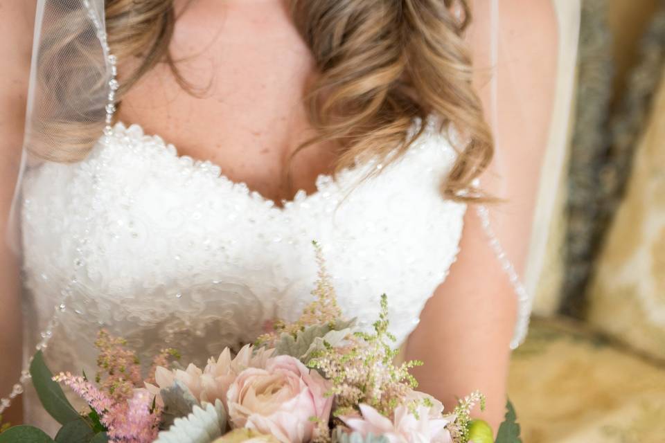 Glam bridal updo