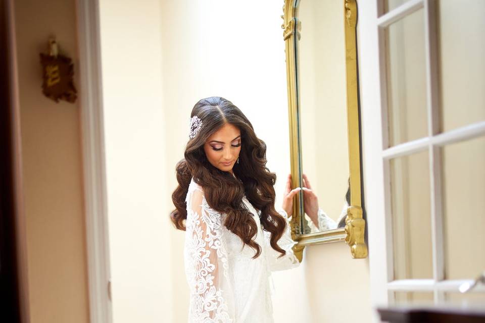 Bride and MOH hair