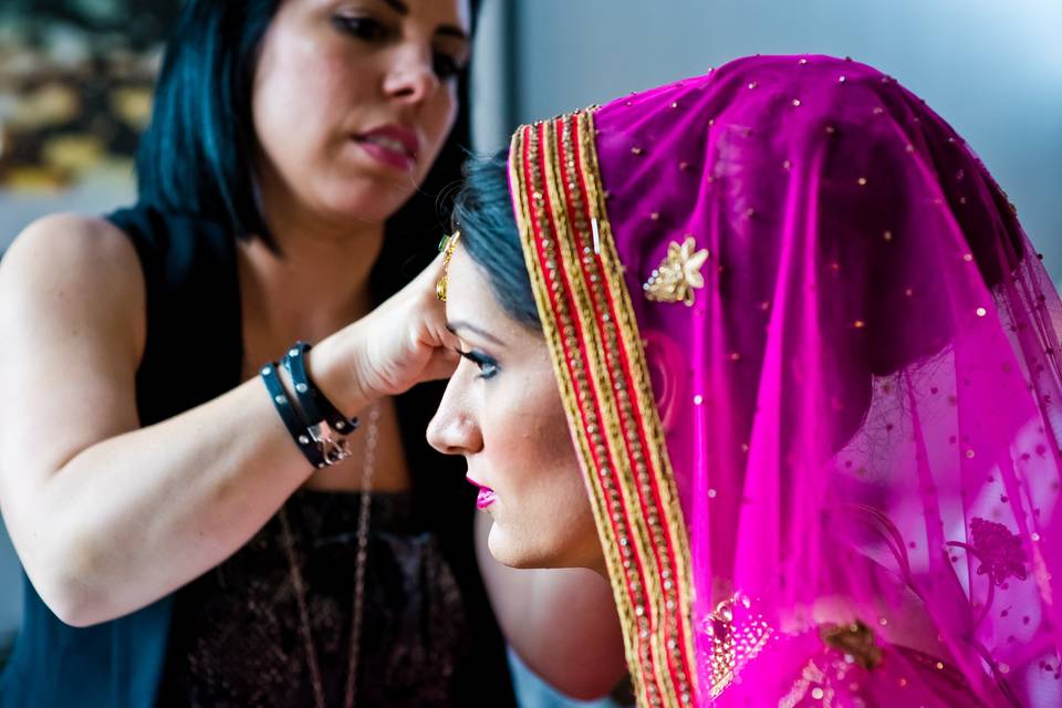 Indian wedding updo