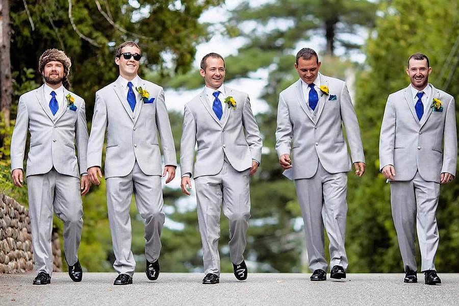 Groom, groomsmen, and ring bearer