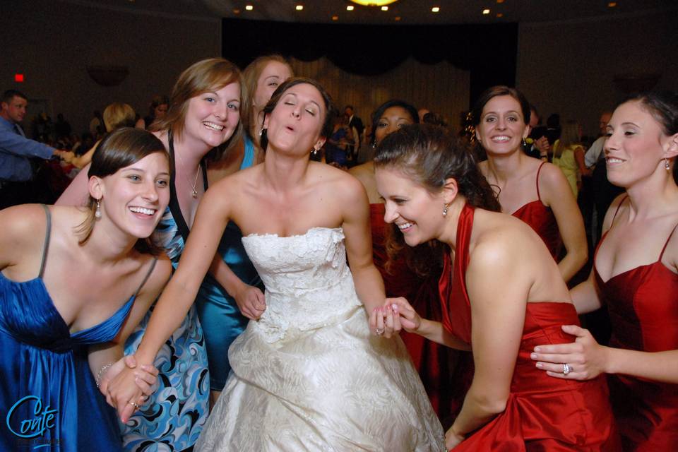 Bride with her ladies