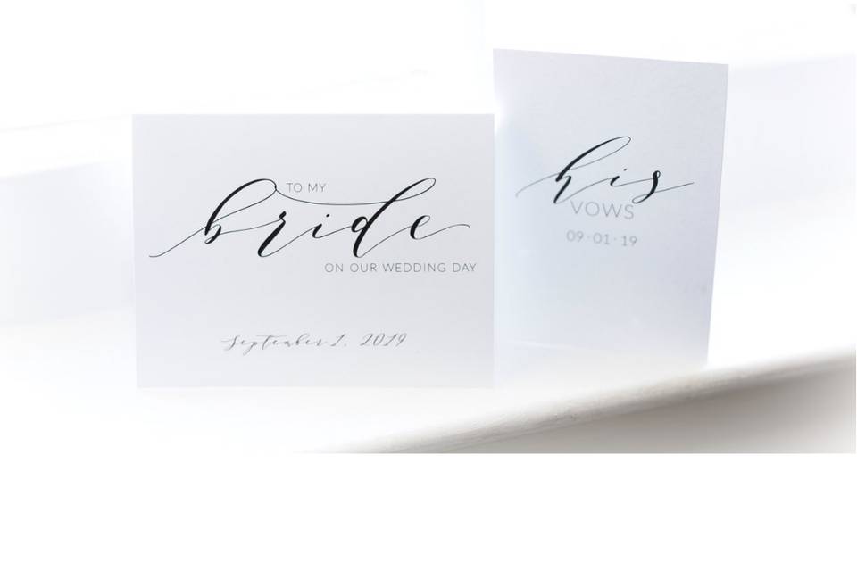 His&Hers Love Notes & Vow Card