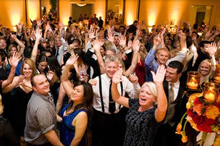 Newlyweds and their guests