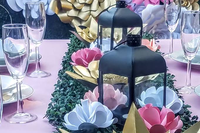 Table and backdrop decoration