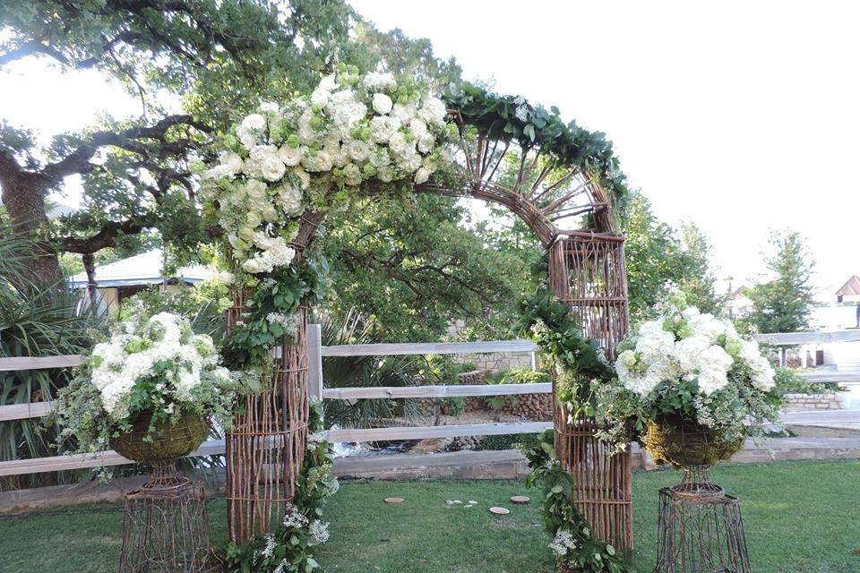 Floral wedding arch