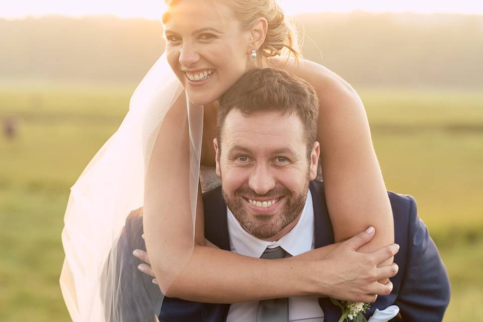 Carrying his bride