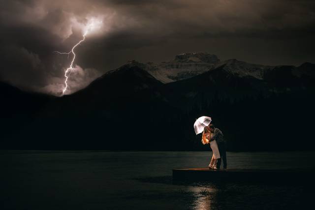 Lightening In Banff
