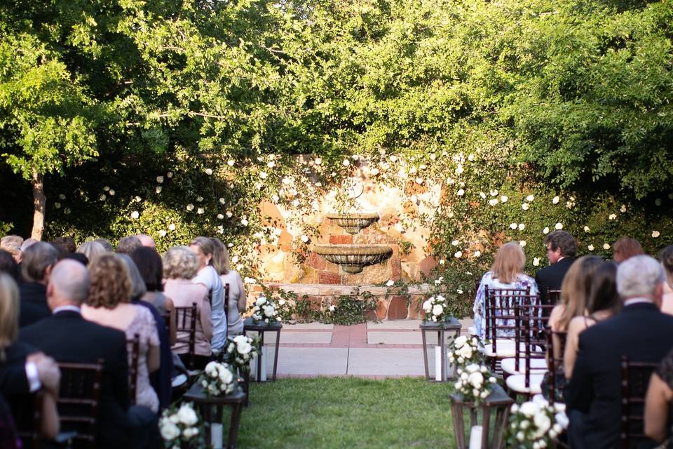 Ceremony in Formal Garden