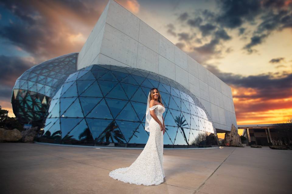 Bride at Salvador Dali Wedding