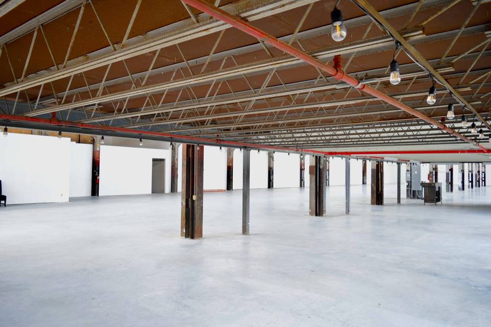 Beneath the mezzanine