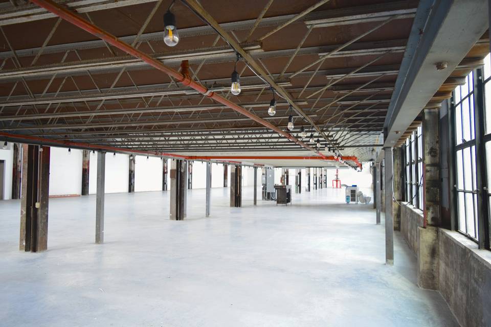 Beneath the mezzanine