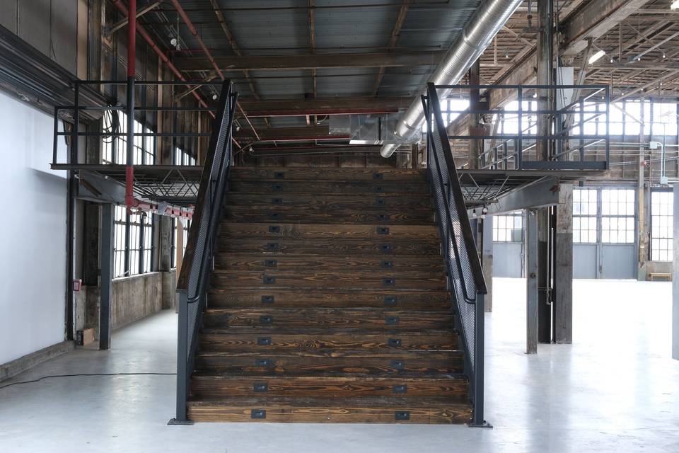 Stairs to the mezzanine