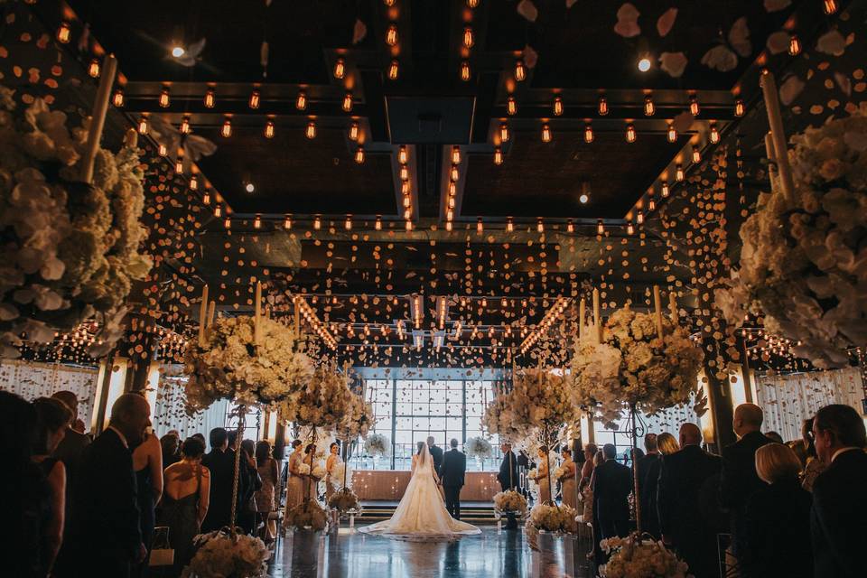 String lights hanging