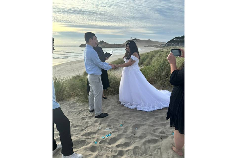 Beach elopement