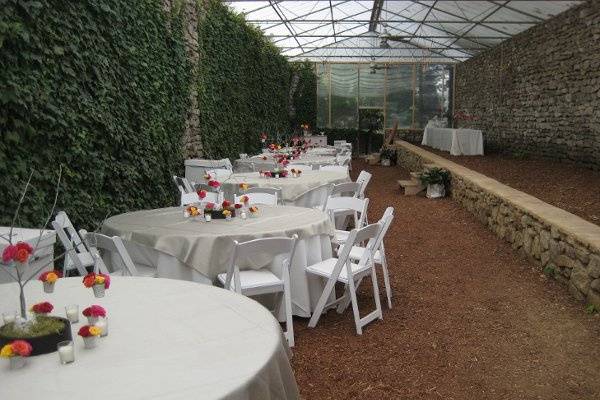 Table set up with centerpiece