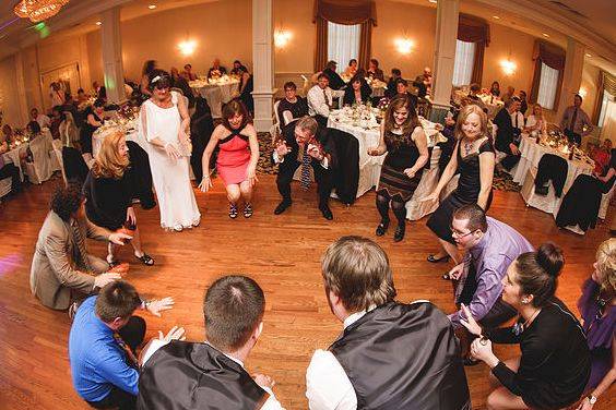 Guests dancing