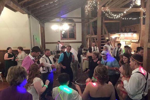 Guests dancing