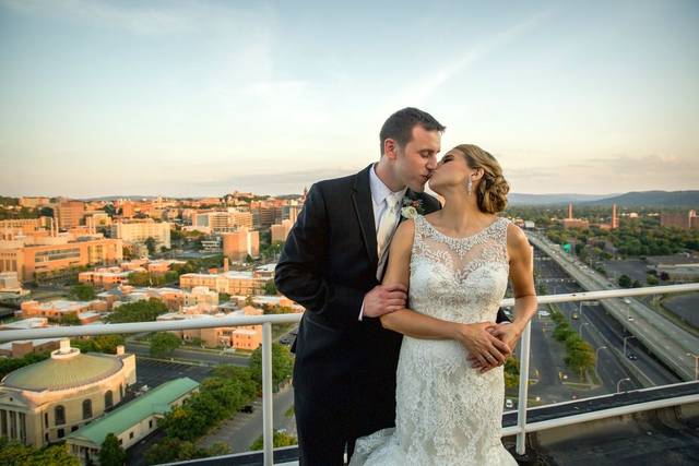 Real wedding rooftop photo
