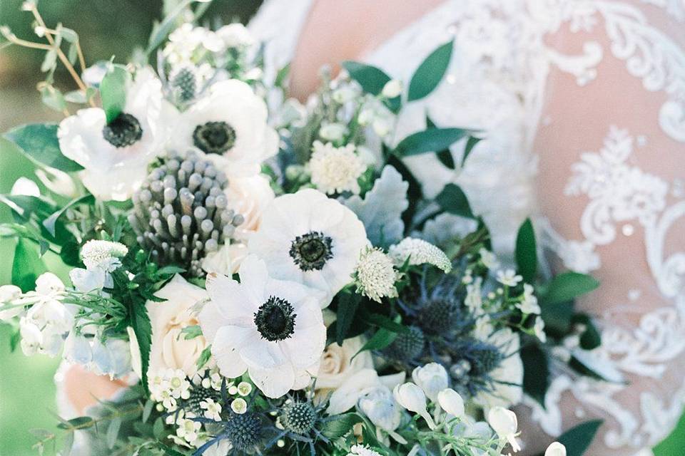 Bride with bouquet