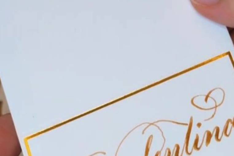 Gold Foil Bifold Placecards