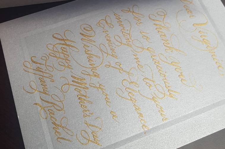Gold Ink Personalized Notes