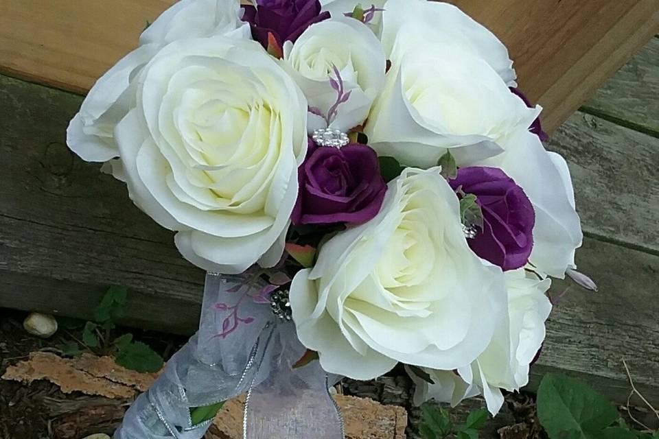 Purple and cream cluster