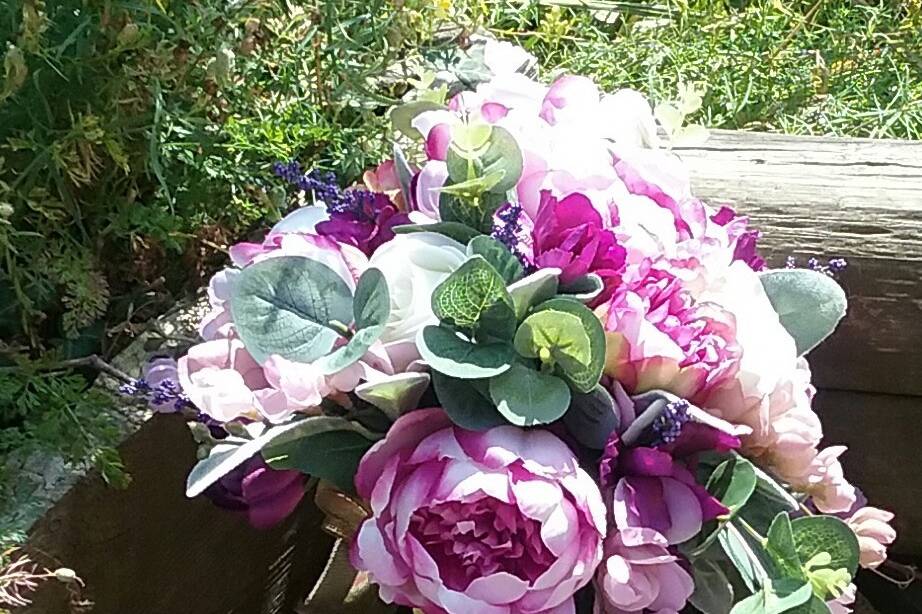 Peony cluster bouquet