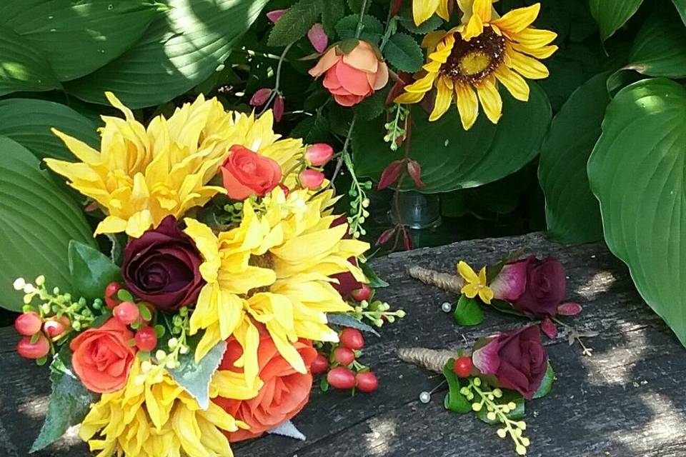 Fall Sunflower wedding