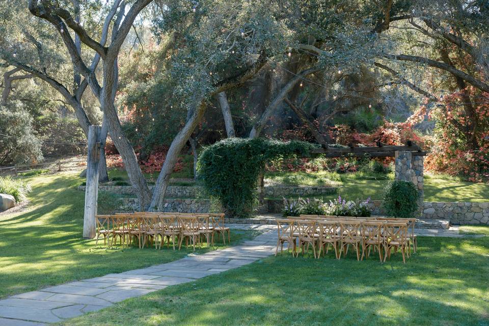 X-backs for ceremony