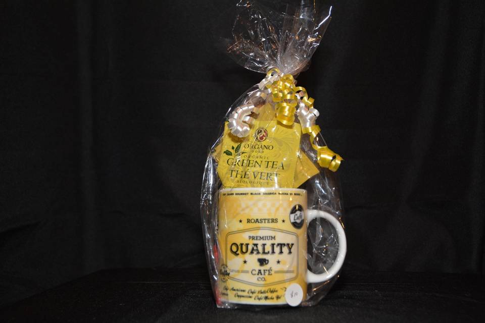 Gift cups with Organo Gold sachets