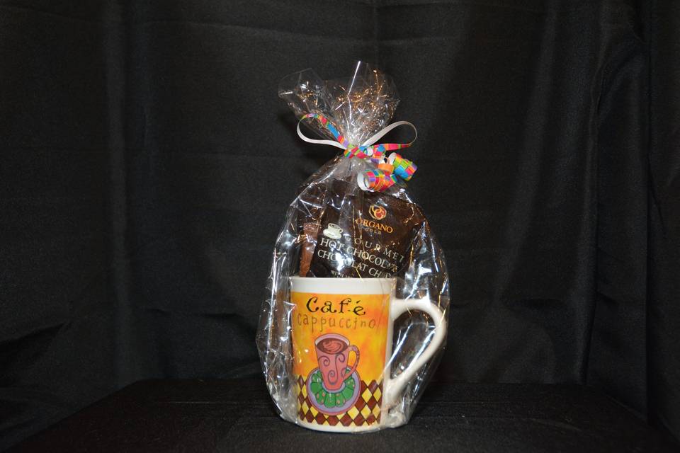 Gift cups with Organo Gold sachets