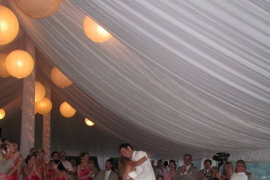 Newlyweds on the dance floor