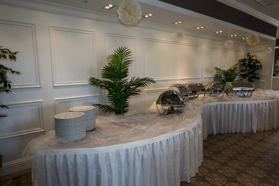 Wedding buffet area