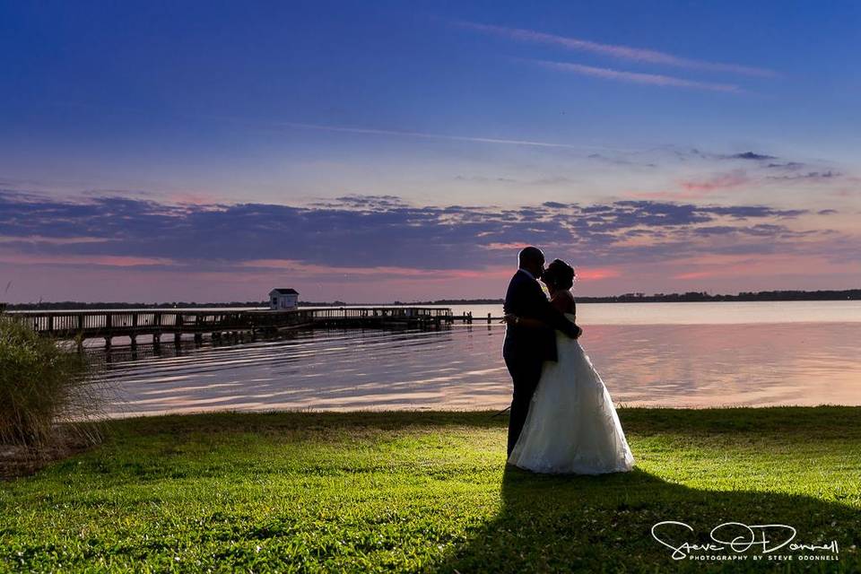 Sunset by the lake