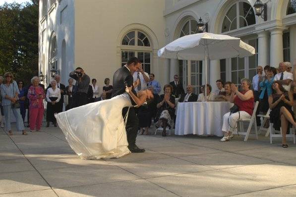 There's nothing like getting into your wedding dress the day of you get married!