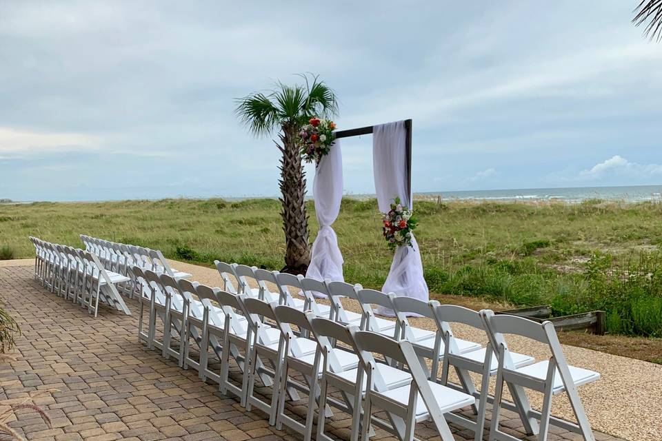 Oceanview porch ceremony