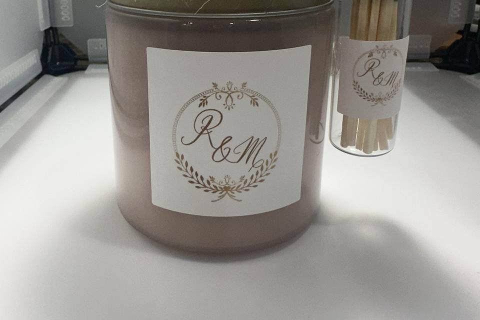 Candle and matches set