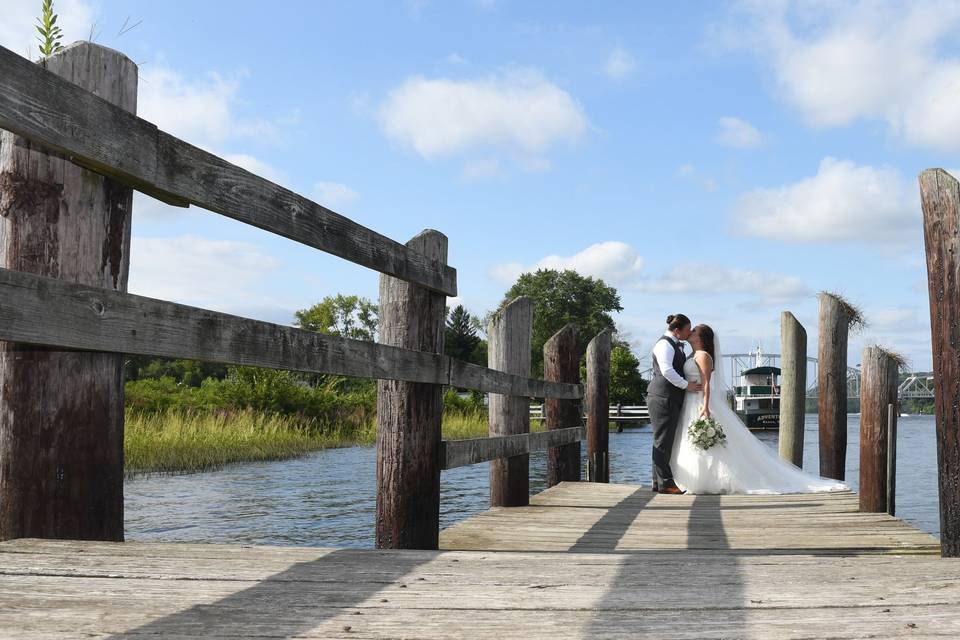 Couple on a dock - Russell's Photography Studio