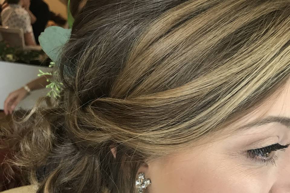 Close up hair and makeup