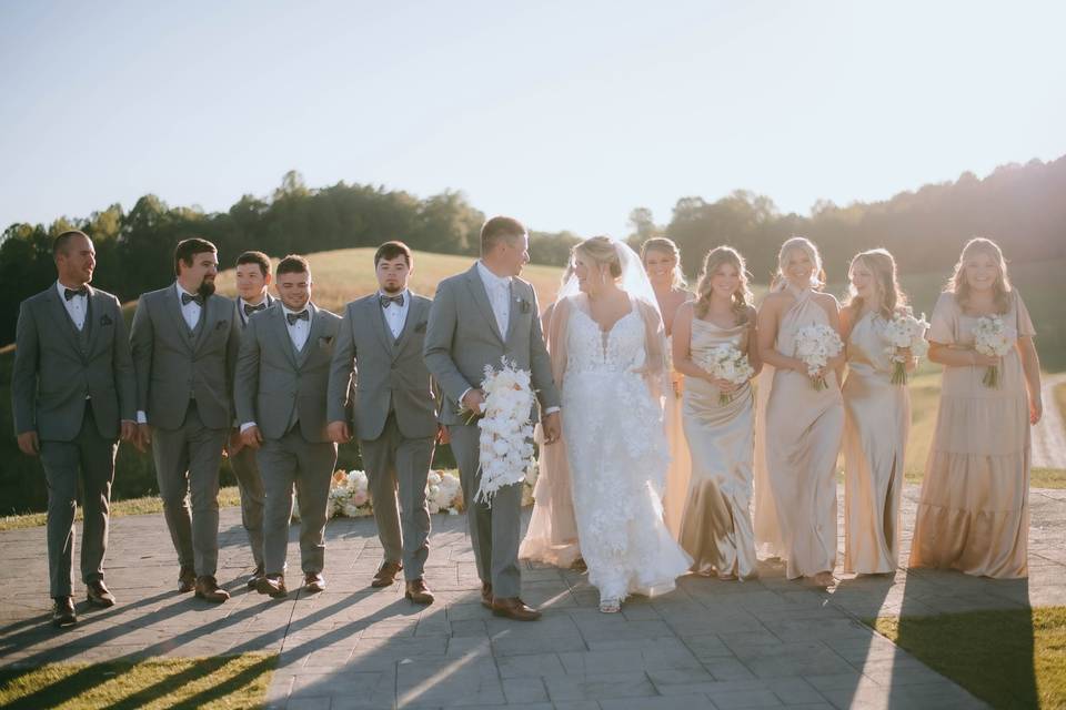 Champagne and Grey Wedding Par