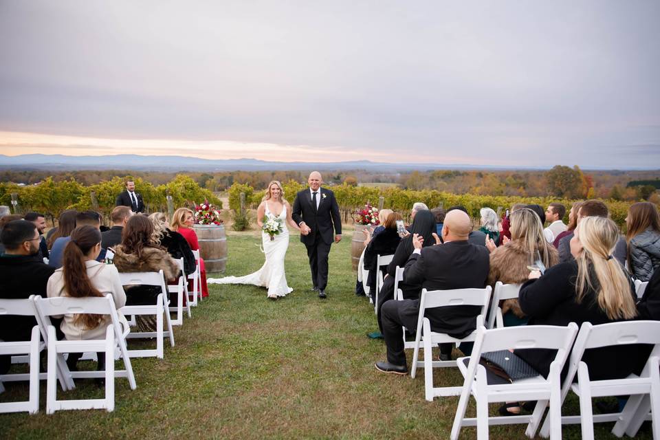 Outdoor wedding ceremony